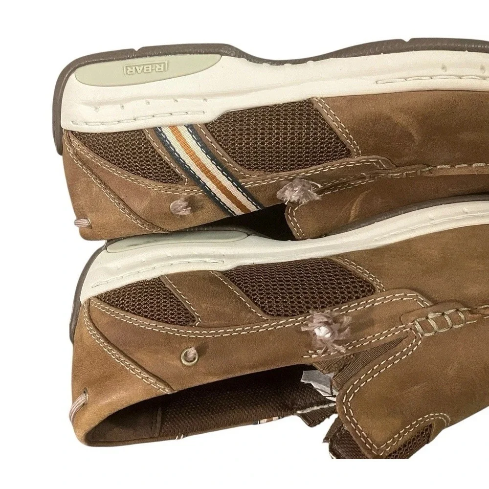 Durham Windward Boat Shoe SlipOn Driver Loafer Brown Leather Suede Mens‎ Size 9